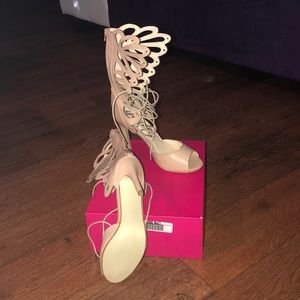 Pink Butterfly Heels-Size 11